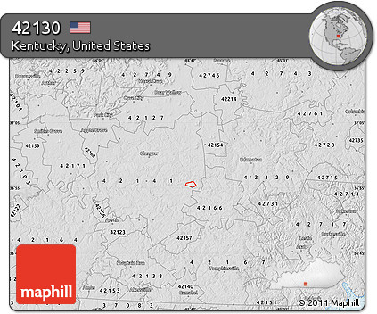 Silver Style Map of ZIP Code 42130