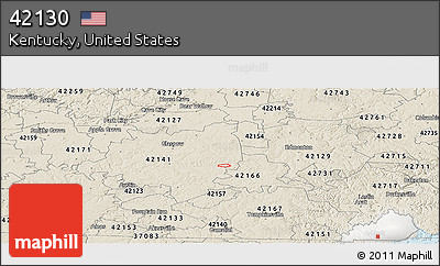 Classic Style Panoramic Map of ZIP Code 42130