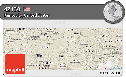 Classic Style Panoramic Map of ZIP Code 42130
