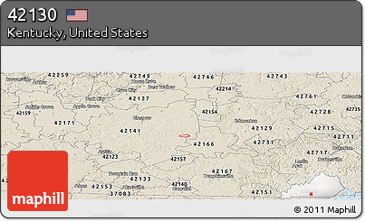 Classic Style Panoramic Map of ZIP Code 42130