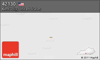 Physical Panoramic Map of ZIP Code 42130, cropped outside