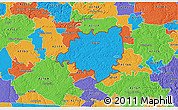 Political 3D Map of ZIP code 42141