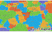 Political 3D Map of ZIP code 42160