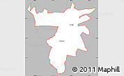 Gray Simple Map of ZIP code 42160