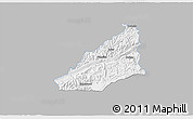 Gray 3D Map of Bell County, single color outside