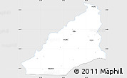 Silver Style Simple Map of Bell County, single color outside