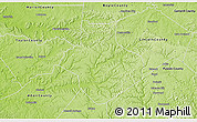 Physical 3D Map of Casey County