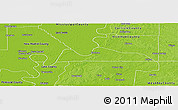 Physical Panoramic Map of Fulton County