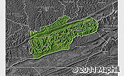 Satellite Map of Harlan County, desaturated