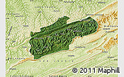 Satellite Map of Harlan County, physical outside