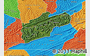 Satellite Map of Harlan County, political outside