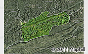 Satellite Map of Harlan County, semi-desaturated