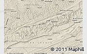 Shaded Relief Map of Harlan County