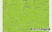 Physical Map of Henderson County