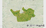 Satellite Map of Henderson County, lighten