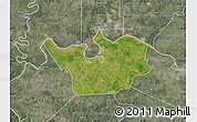 Satellite Map of Henderson County, semi-desaturated