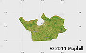 Satellite Map of Henderson County, single color outside
