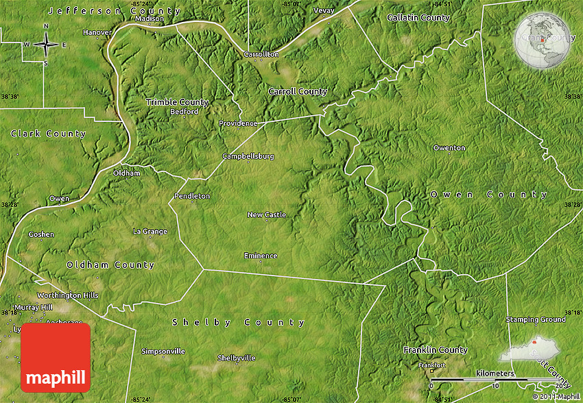 Satellite Map of Henry County