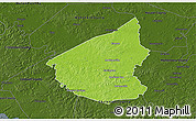 Physical 3D Map of Hopkins County, darken