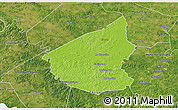 Physical 3D Map of Hopkins County, satellite outside