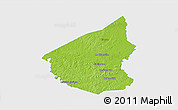 Physical 3D Map of Hopkins County, single color outside