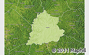 Physical Map of Laurel County, satellite outside