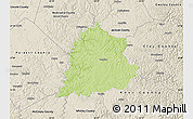 Physical Map of Laurel County, shaded relief outside