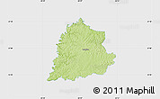 Physical Map of Laurel County, single color outside