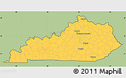 Savanna Style Simple Map of Kentucky, cropped outside