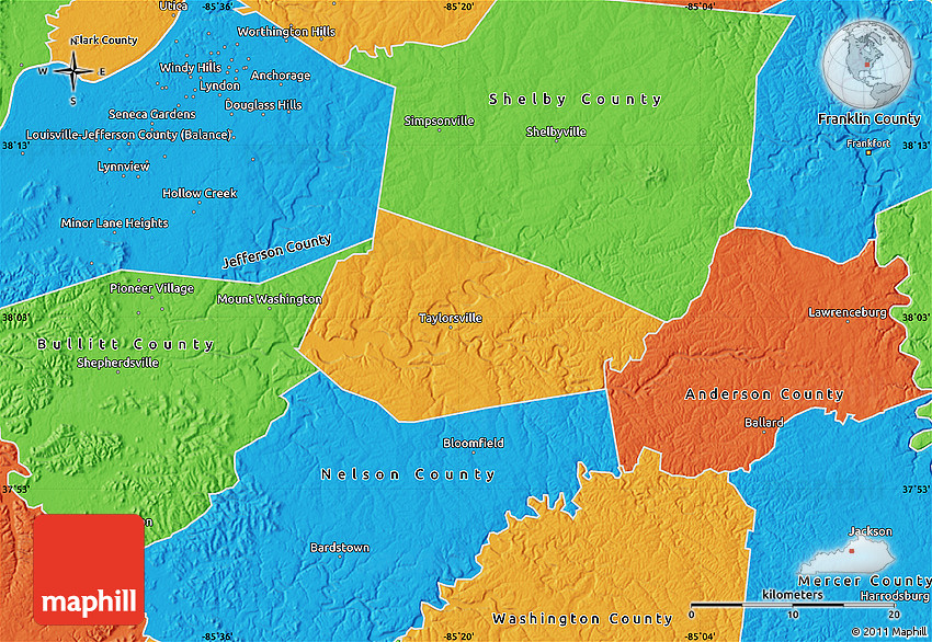 Political Map of Spencer County