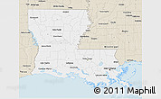 Classic Style 3D Map of Louisiana