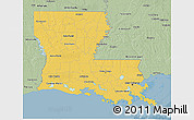 Savanna Style 3D Map of Louisiana