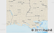 Shaded Relief 3D Map of Louisiana