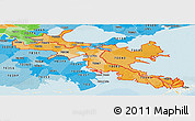 Political Shades Panoramic Map of ZIP codes starting with 700