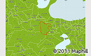 Physical Map of ZIP code 70057