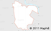 Silver Style Simple Map of ZIP code 70057