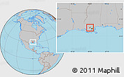Gray Location Map of ZIP code 70068