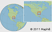 Savanna Style Location Map of ZIP code 70087, within the entire country