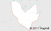 Silver Style Simple Map of ZIP code 70094