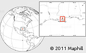 Blank Location Map of ZIP code 70114