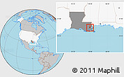 Gray Location Map of ZIP code 70114, highlighted country, highlighted state