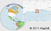 Political Location Map of ZIP code 70114, highlighted country, highlighted county