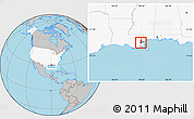Gray Location Map of ZIP code 70116, highlighted country, highlighted county