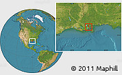 Satellite Location Map of ZIP code 70116