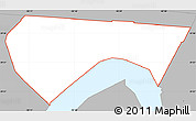 Gray Simple Map of ZIP code 70121