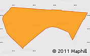 Political Simple Map of ZIP code 70121, cropped outside