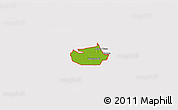 Physical 3D Map of ZIP code 70360, cropped outside
