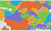 Political 3D Map of ZIP code 70360
