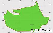 Political Simple Map of ZIP code 70360, cropped outside