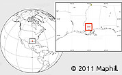 Blank Location Map of ZIP code 70422